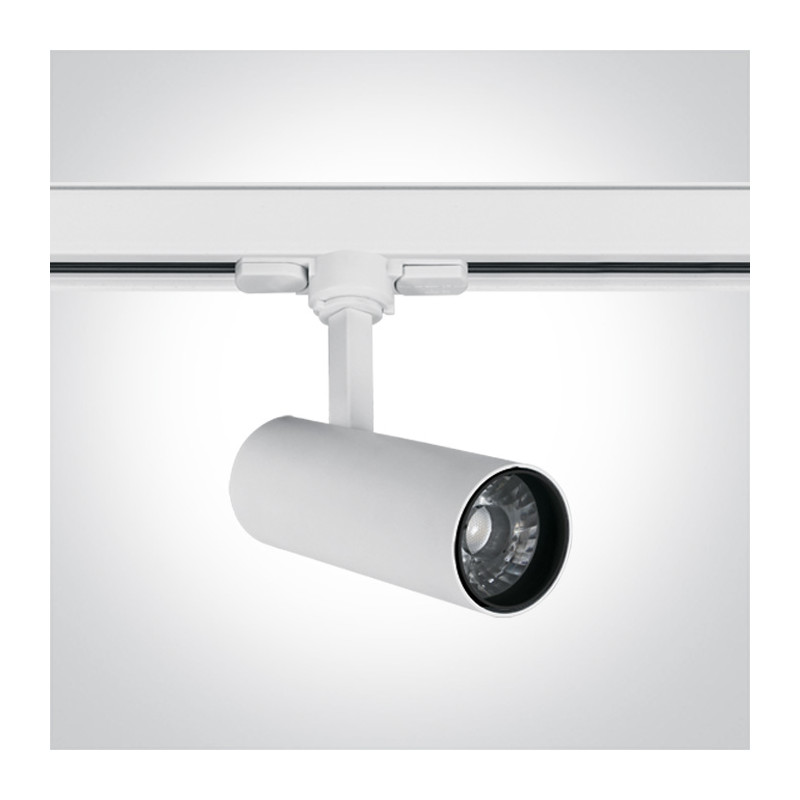 65642AT/W/C biały track spot COB LED 4000K 10W elektroniczny zasilacz o wysokiej częstotliwości w zestawie