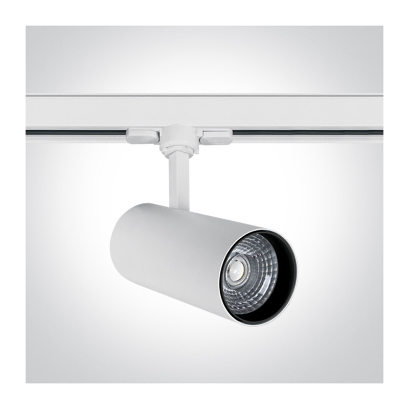 65642BT/W/C  biały track spot COB LED 4000K 20W elektroniczny zasilacz o wysokiej częstotliwości w zestawie