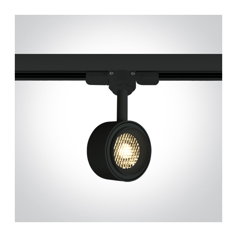 65644T/B/W czarny track spot COB LED o strukturze plastra miodu 3000K 8W AC LED