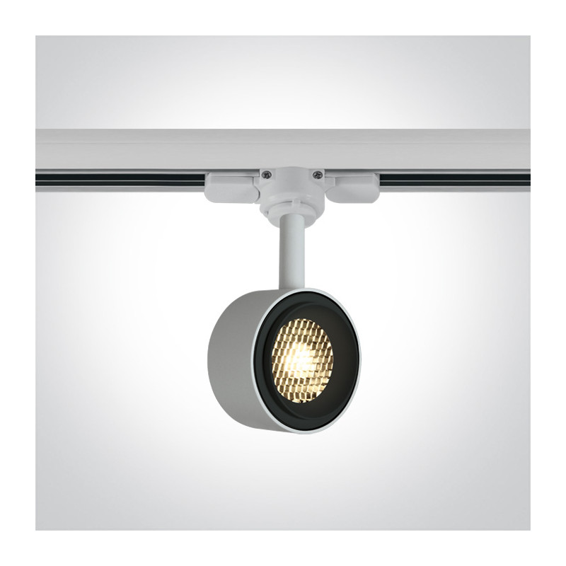 65644T/W/W biały track spot COB LED o strukturze plastra miodu 3000K 8W AC LED