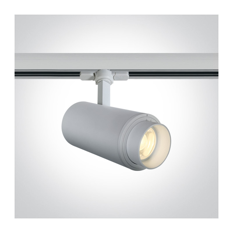 65650T/W/C  biały track spot COB LED 4000K z regulowana wiązka światła 20°-60°zasilacz 750mA w zestawie