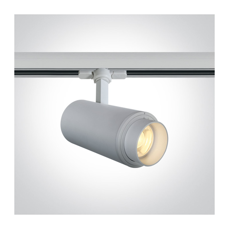 65650T/W/W biały track spot COB LED 3000K z regulowana wiązka światła 20°-60°zasilacz 750mA w zestawie