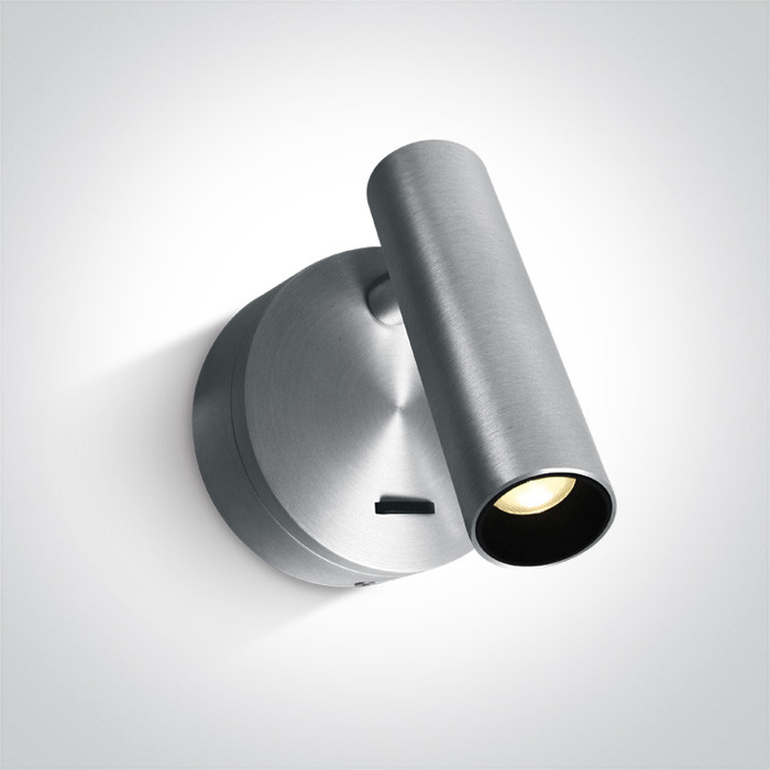 65738/AL/W aluminiowa przyłóżkowa oprawa COB LED 3000K 3W  zasilacz w zestawie