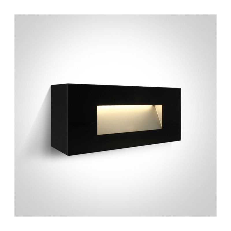 67076A/B/W szklana czarna lampa ścienna SMD LED 3000K 5W IP65 AC LED 