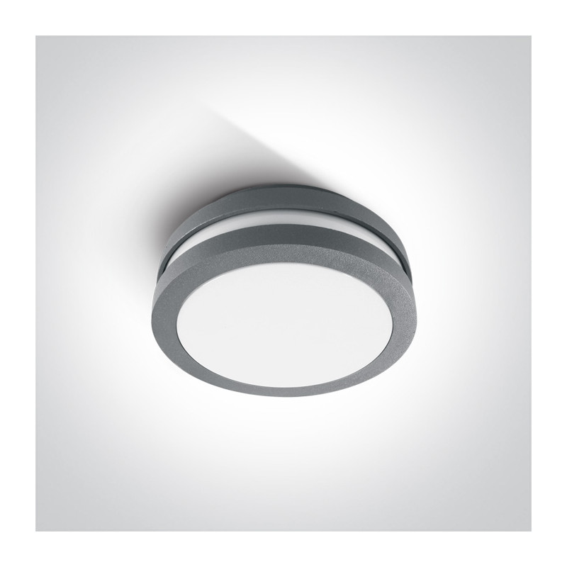 67104P/G szara zewnętrzna oprawa sufitowa 9W GX53 IP54