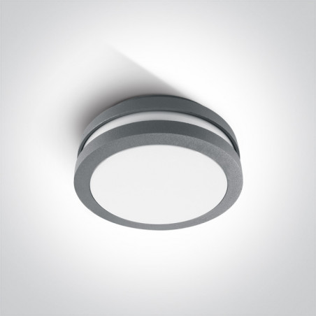 67104P/G szara zewnętrzna oprawa sufitowa 9W GX53 IP54