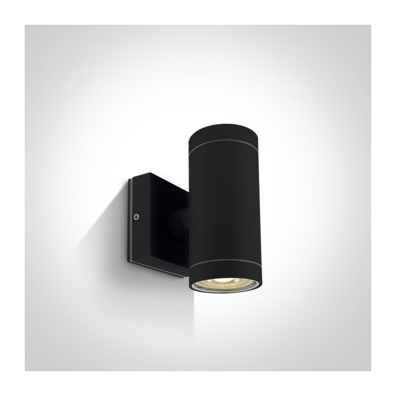 67130/B czarny zewnętrzny cylinder ścienny 2x35W GU10 IP54