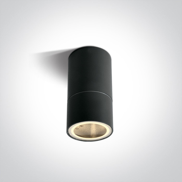 67130CD/B czarny zewnętrzny cylinder sufitowy dark light 35W, GU10 MR16  IP54
