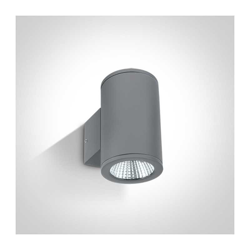67138/G/W szary zewnętrzny cylinder ścienny 3000K 2x6W IP54 zasilacz w zestawie