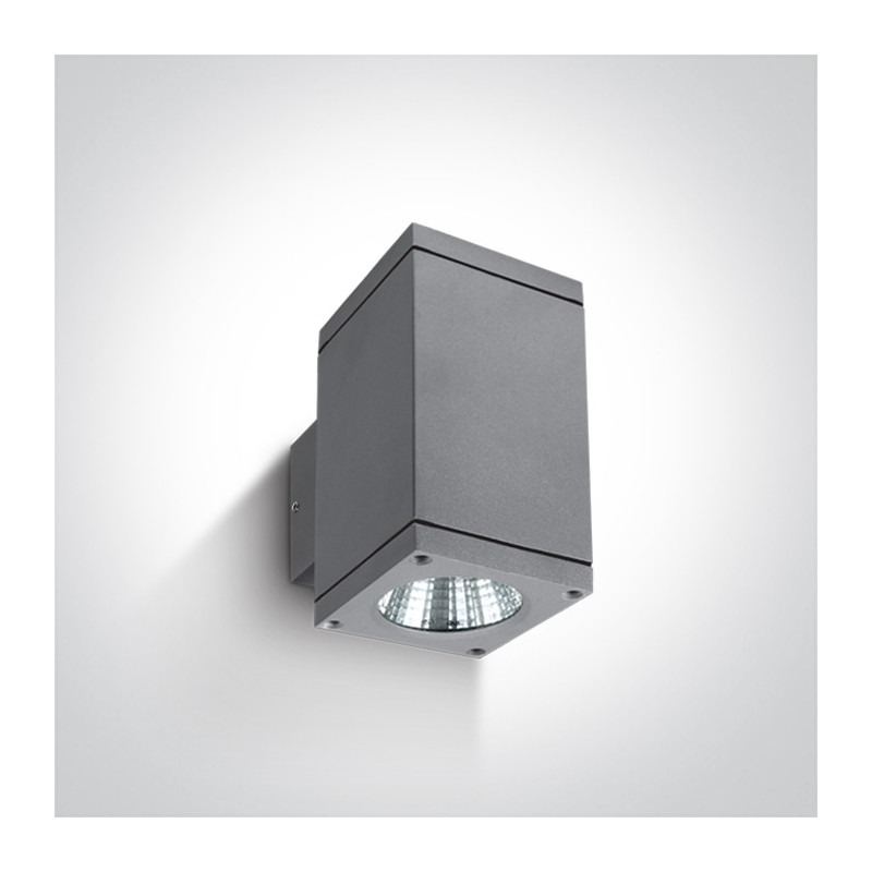 67138A/G/W szary zewnętrzny kinkiet 3000K 2x6W IP54 zasilacz w zestawie 