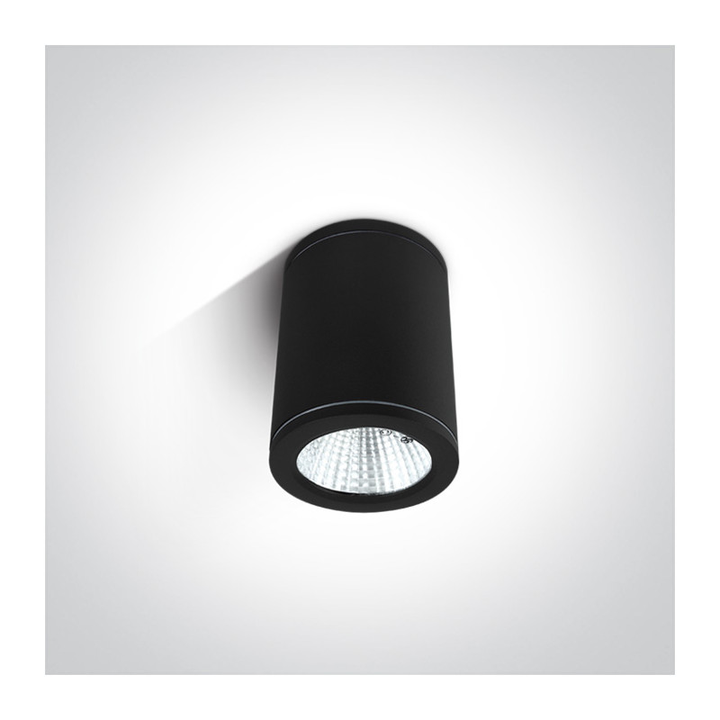 67138C/B/W czarny zewnętrzny cylinder sufitowy 3000K 6W IP54 zasilacz w zestawie