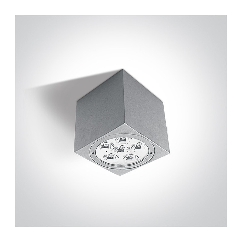 67138D/G/D szara zewnętrzna oprawa sufitowa 6000K 6x1W IP54 zasilacz w zestawie