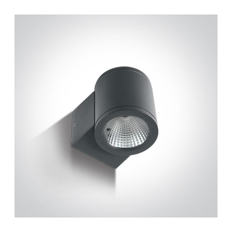 67138E/AN/W zewnętrzny cylinder ścienny w kolorze antracyt 3000K 6W IP54 zasilacz w zestawie