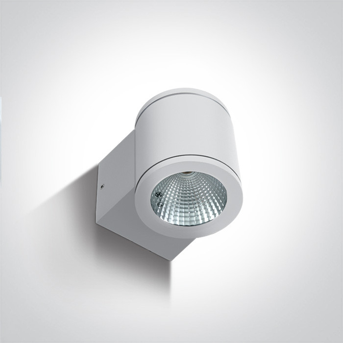 67138E/W/W biały zewnętrzny cylinder ścienny 3000K 6W IP54 zasilacz w zestawie