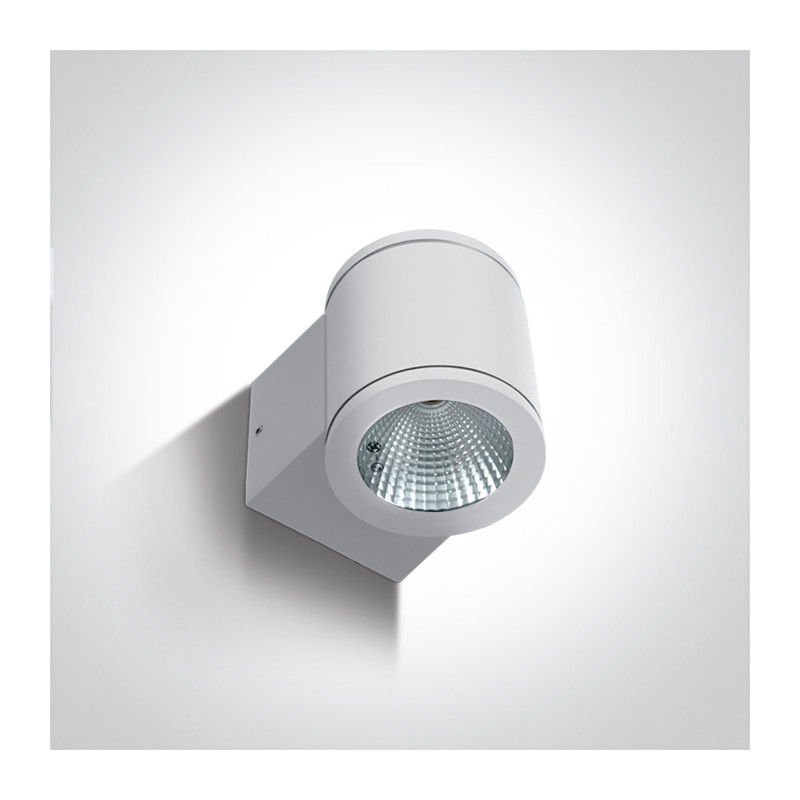 67138E/W/W biały zewnętrzny cylinder ścienny 3000K 6W IP54 zasilacz w zestawie