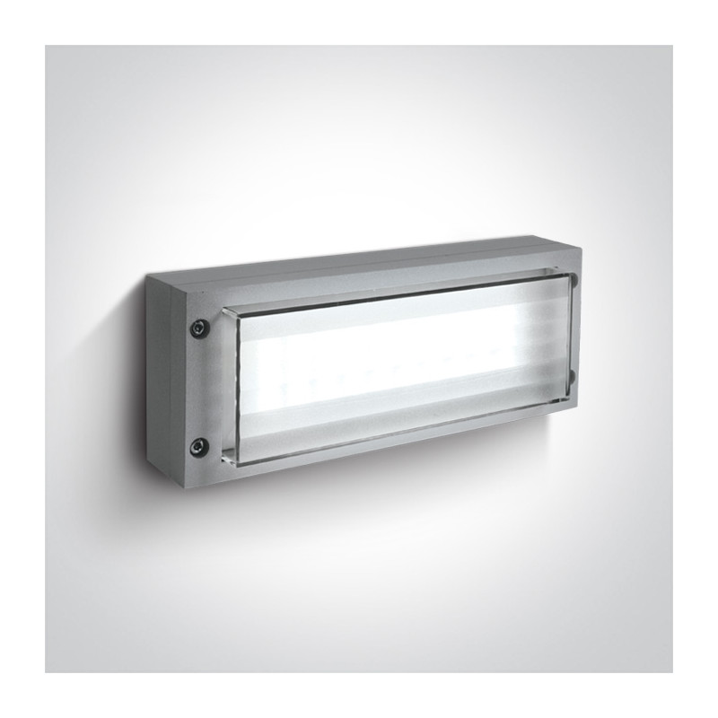 67174/G/D szary kinkiet LED 6000K 3W IP54 nieściemnialny zasilacz LED w zestawie