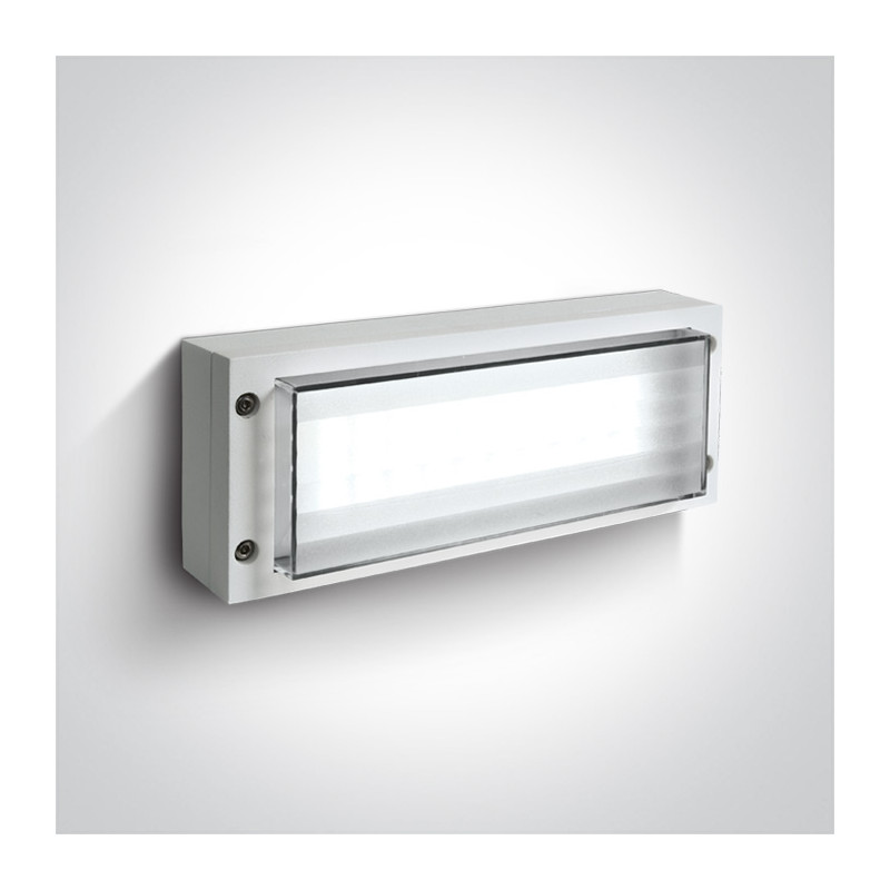 67174/W/D biały kinkiet LED 6000K 3W IP54 nieściemnialny zasilacz LED w zestawie