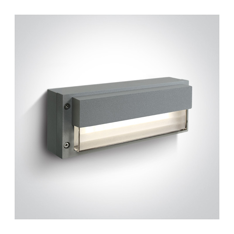 67176/G/W szary kinkiet LED 3000K 3W IP54 nieściemnialny zasilacz LED w zestawie