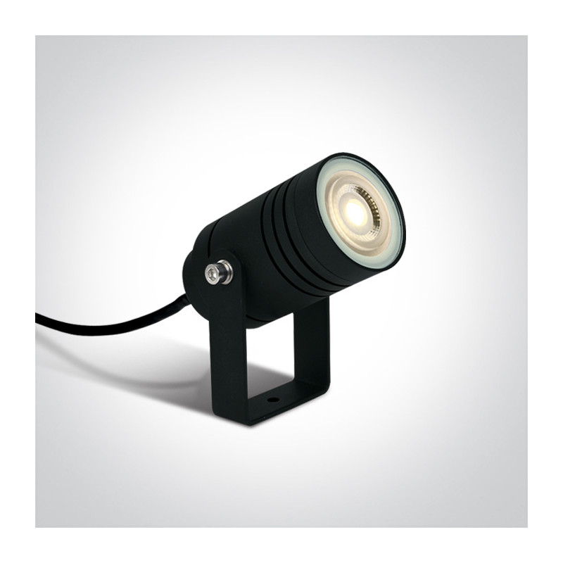 67198G/B czarna lampa ogrodowa 35W  MR16, GU10 kolec w zestawie