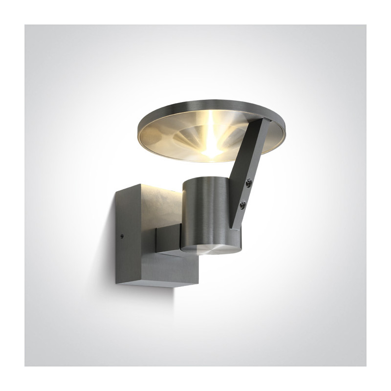 67256/AL/W aluminiowy kinkiet LED 3000K 3W IP54 nieściemnialny zasilacz LED w zestawie