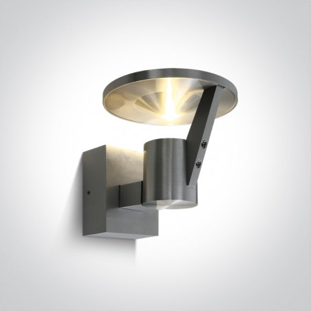 67256/AL/W aluminiowy kinkiet LED 3000K 3W IP54 nieściemnialny zasilacz LED w zestawie