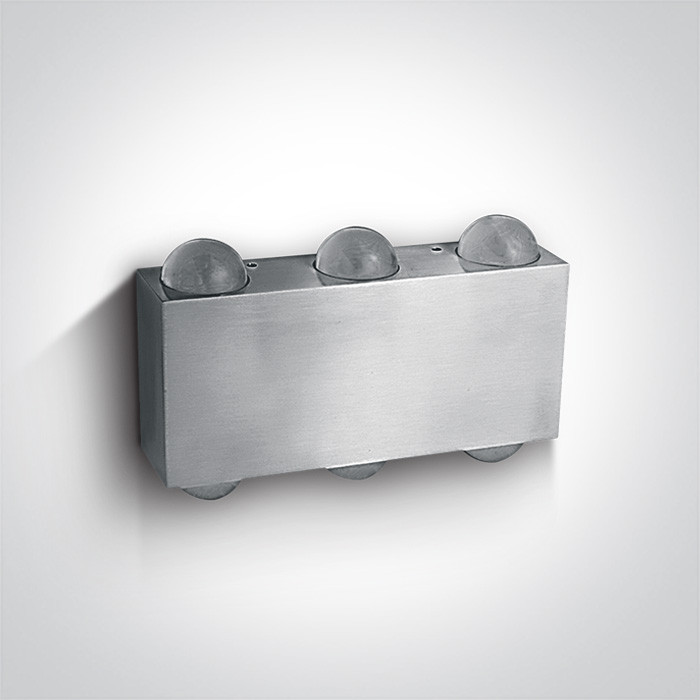 67274C/AL/W aluminiowy zewnętrzny kinkiet 3000K 6x1W IP54 zasilacz w zestawie