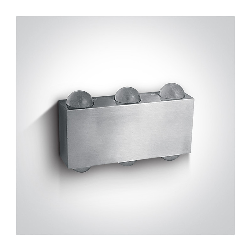 67274C/AL/W aluminiowy zewnętrzny kinkiet 3000K 6x1W IP54 zasilacz w zestawie