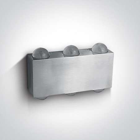 67274C/AL/W aluminiowy zewnętrzny kinkiet 3000K 6x1W IP54 zasilacz w zestawie