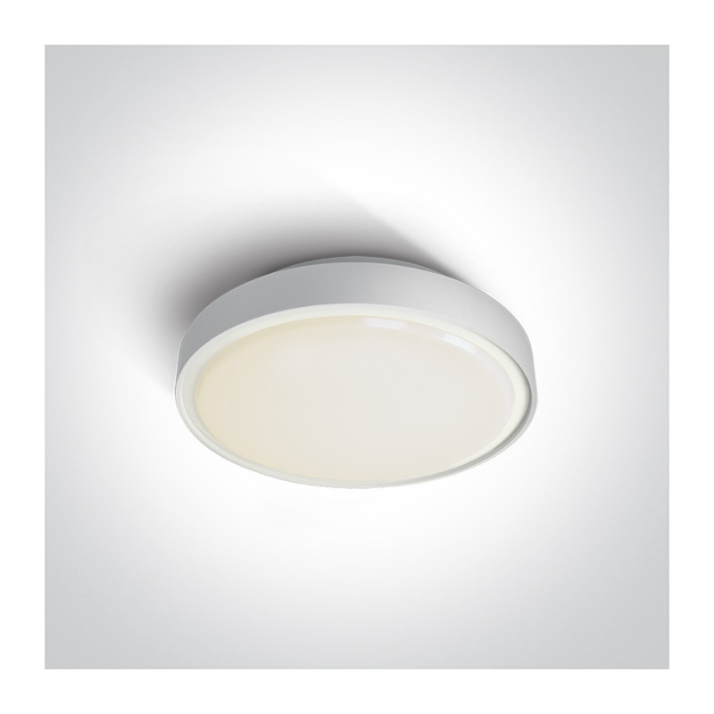 67280E/W biały plafon E27 IP65 korpus ABS i klosz PC