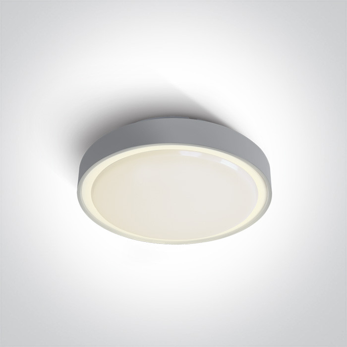 67280N/G/W szary plafon LED 3000K 16W IP65 nieściemnialny zasilacz LED w zestawie 