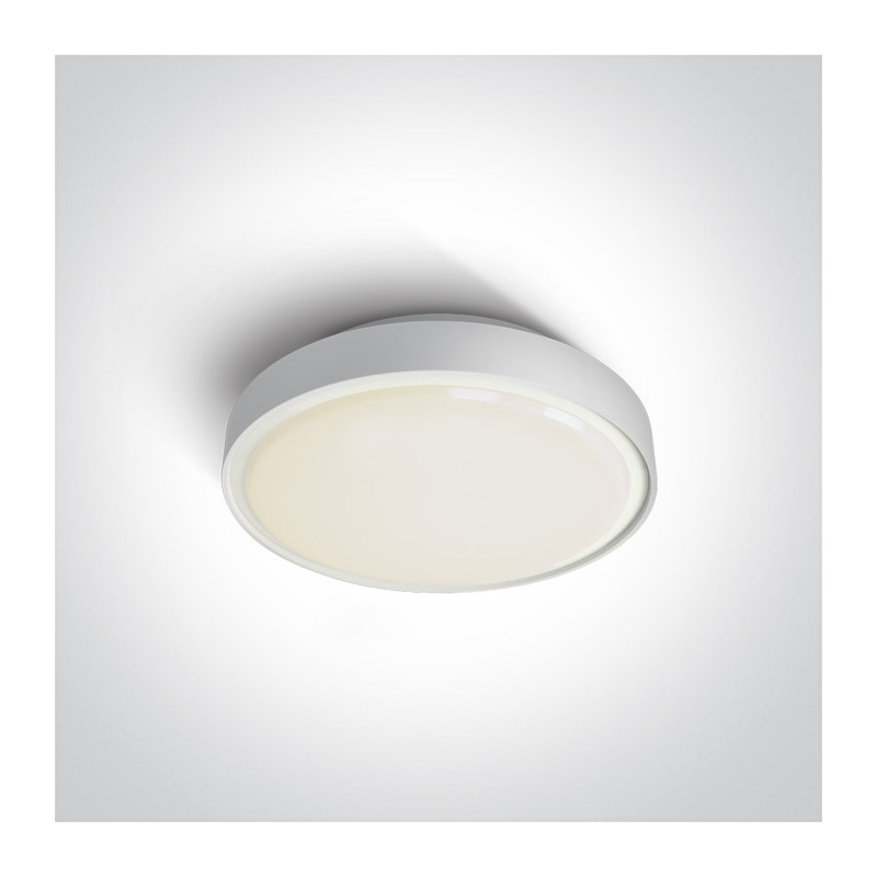 67280N/W/W biały plafon LED 3000K 16W IP65 nieściemnialny zasilacz LED w zestawie 