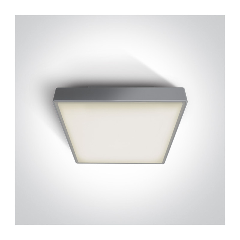 67282AN/G/W szary plafon LED 3000K 24W IP65 nieściemnialny zasilacz LED w zestawie 