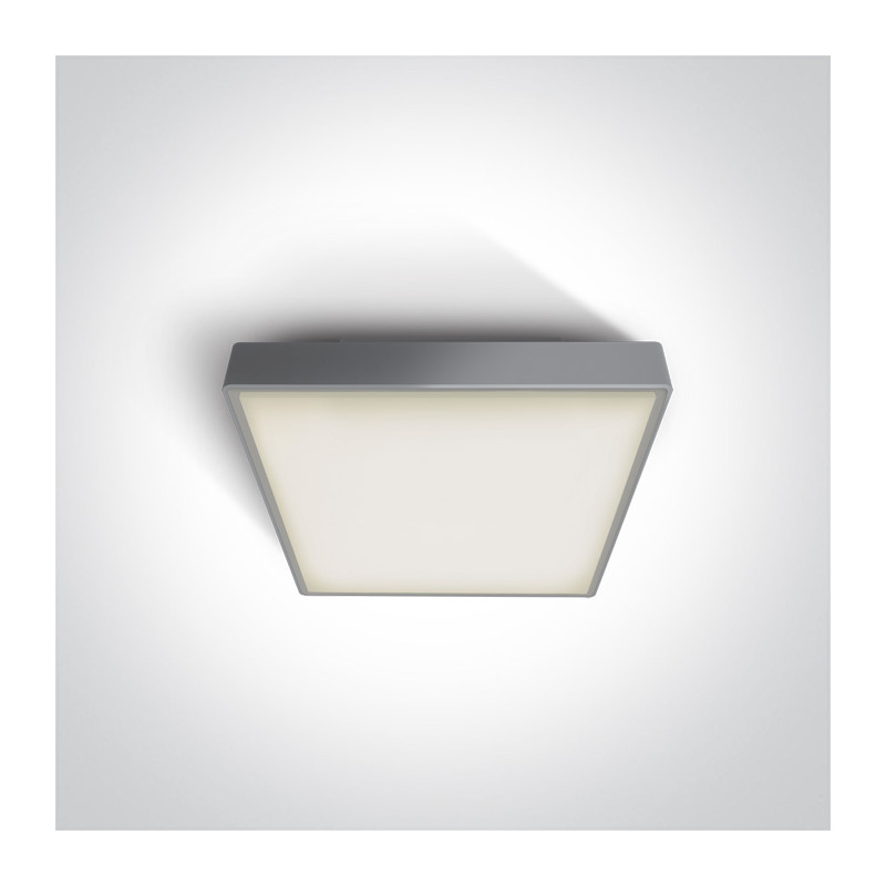 67282E/G szary plafon E27 IP65 korpus ABS i klosz PC