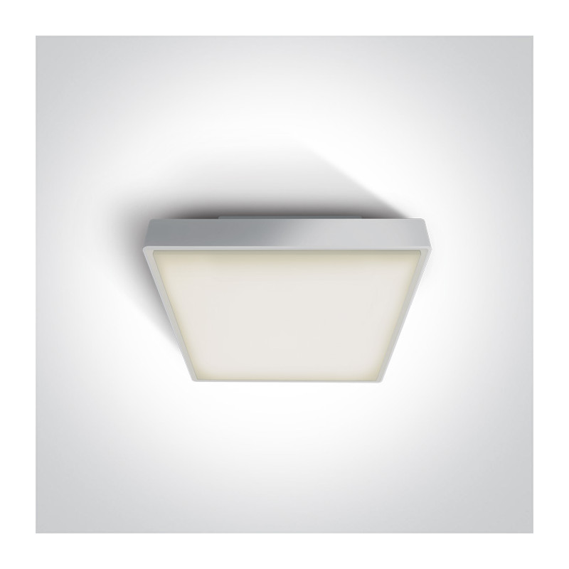 67282E/W biały plafon E27 IP65 korpus ABS i klosz PC