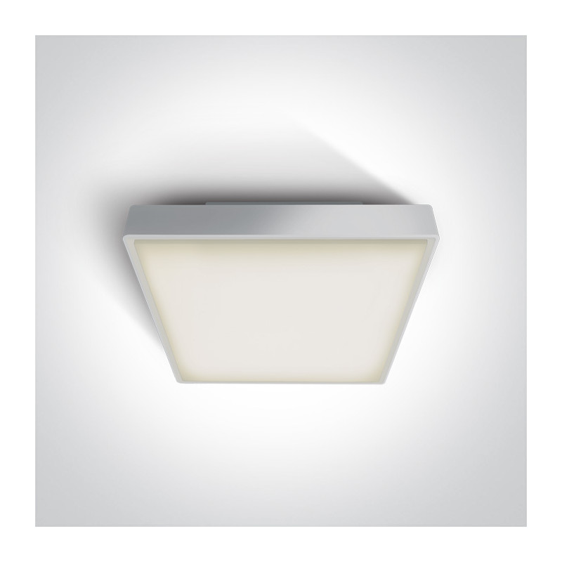 67282EA/W biały plafon 2xE27, korpus ABS i klosz PC IP65