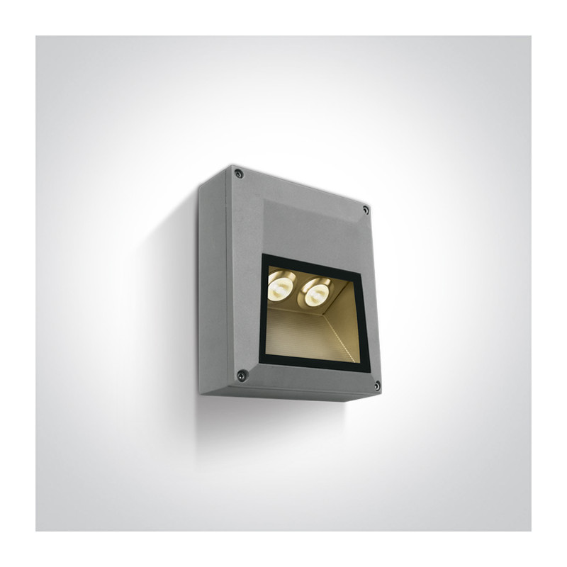 67304/G/W biały kinkiet LED 3000K 2x1W IP54 nieściemnialny zasilacz LED w zestawie 