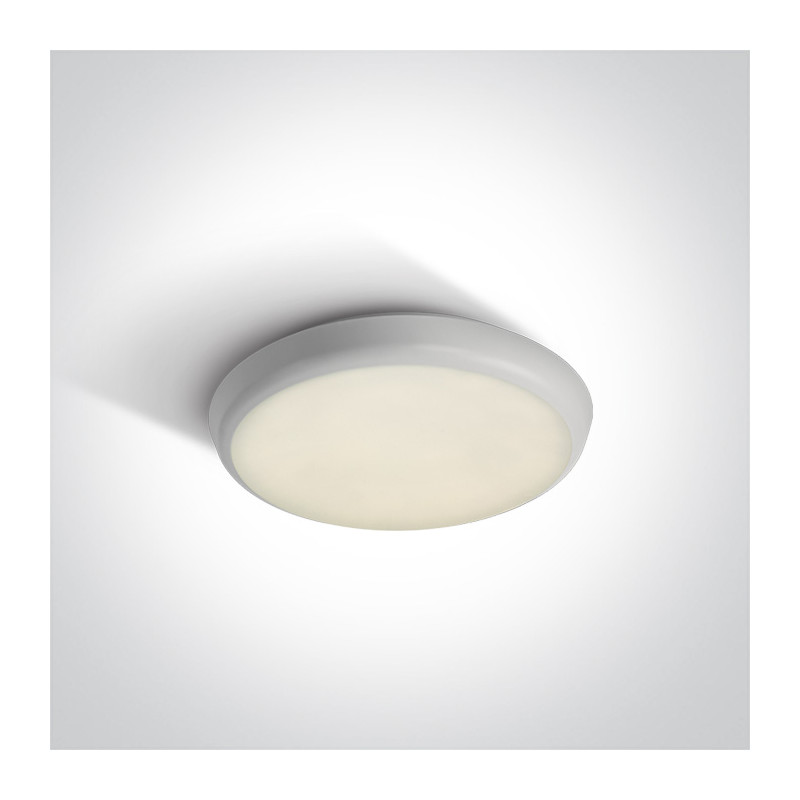 67366/W/C biały plafon LED 4000K 12W IP54 nieściemnialny zasilacz LED w zestawie