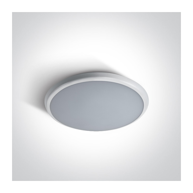 67368/W/C biały plafon LED 4000K 18W IP54 nieściemnialny zasilacz LED w zestawie