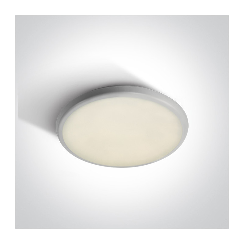 67368M/W/C biały plafon z czujnikiem ruchu LED 4000K 25W IP54, czas czujnika 120s nieściemnialny zasilacz LED w zestawie