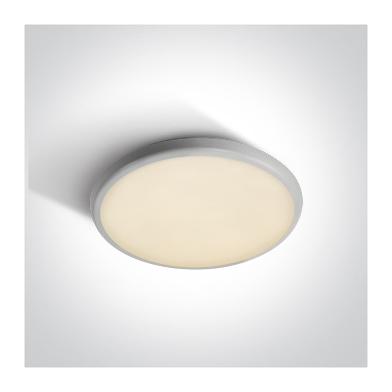 67368M/W/W biały plafon z czujnikiem ruchu LED 3000K 25W IP54, czas czujnika 120s nieściemnialny zasilacz LED w zestawie