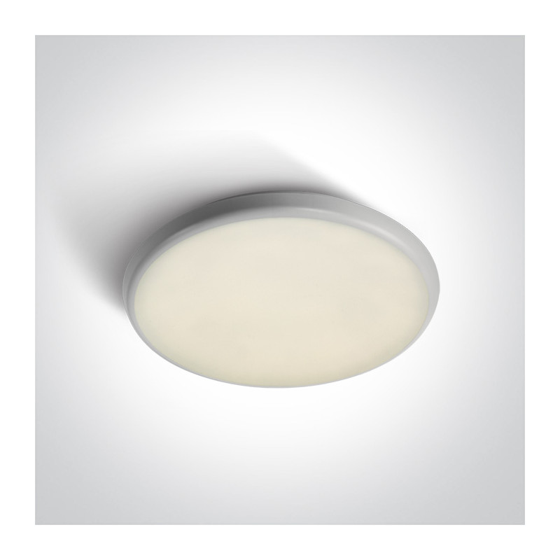 67370/W/C biały plafon LED 4000K 25W IP54 nieściemnialny zasilacz LED w zestawie