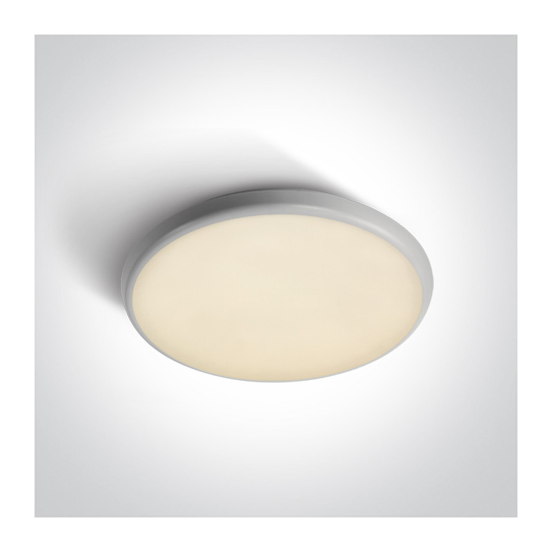 67370/W/W biały plafon LED 3000K 25W IP54 nieściemnialny zasilacz LED w zestawie