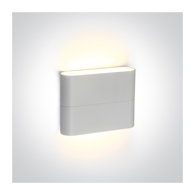 67376/W/W biały zewnętrzny kinkiet góra - dół  SMD 2835,3000K 2x3W IP54