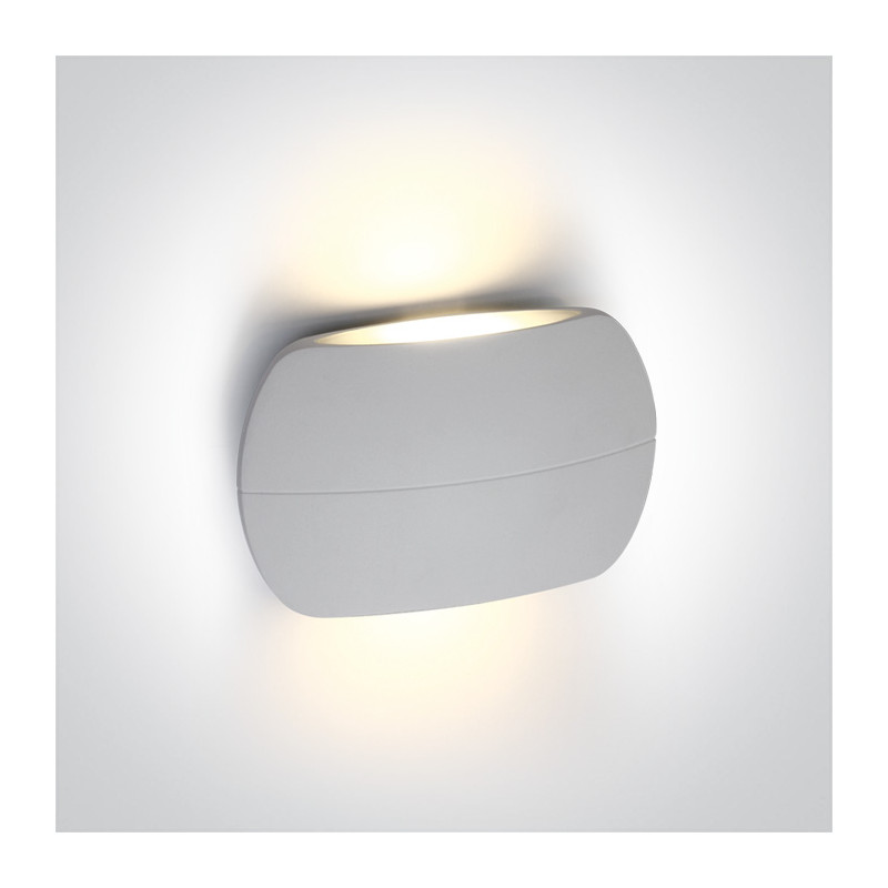 67378/W/W biały kinkiet LED 3000K 2x3W IP54 nieściemnialny zasilacz LED w zestawie