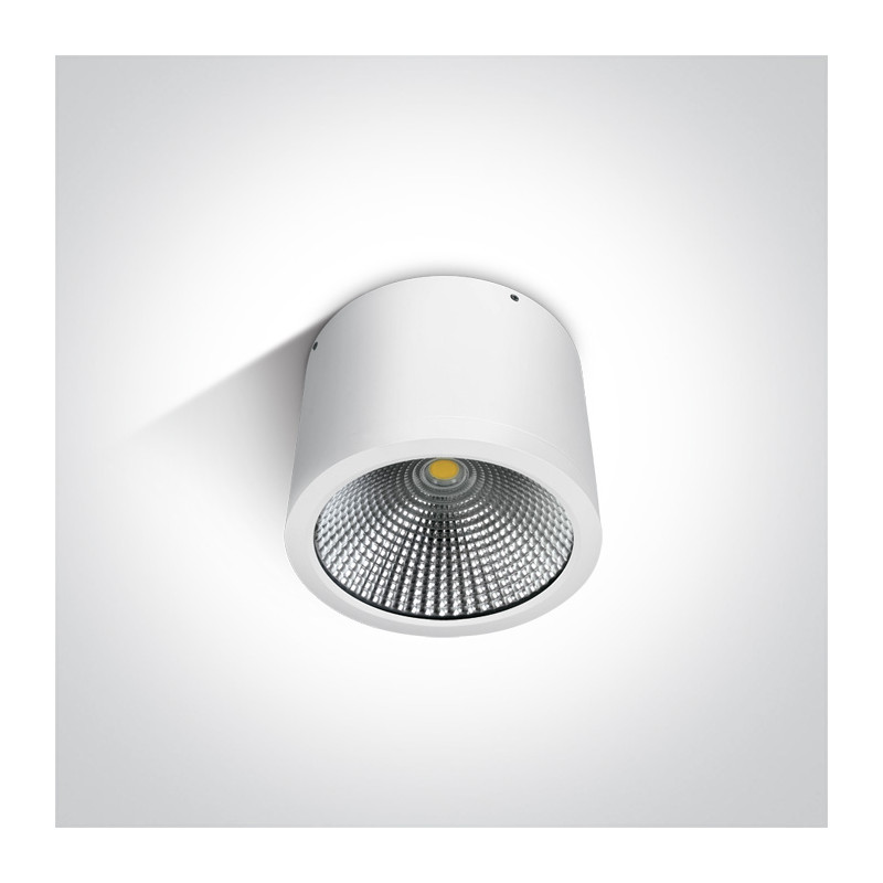 67380A/W/W biały cylinder sufitowy COB LED 3000K 25W IP54 nieściemnialny zasilacz LED w zestawie