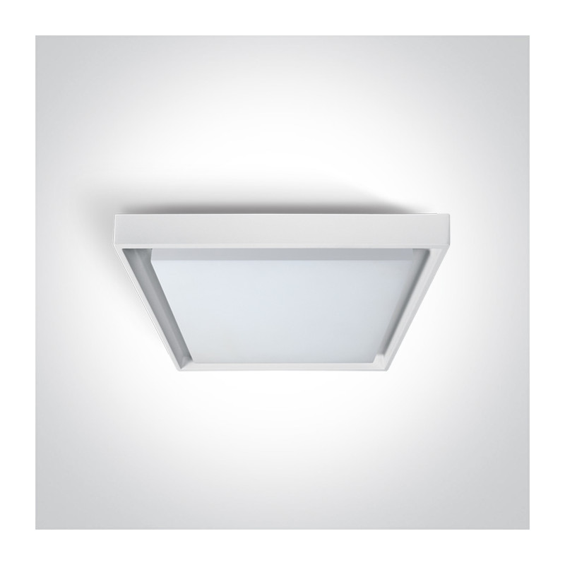 67384A/W/W biały plafon LED 3000K 30W IP54 nieściemnialny zasilacz LED w zestawie