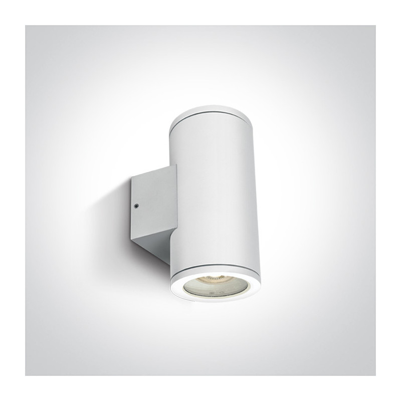 67400B/W biały zewnętrzny cylinder ścienny 2x35W MR16 GU10