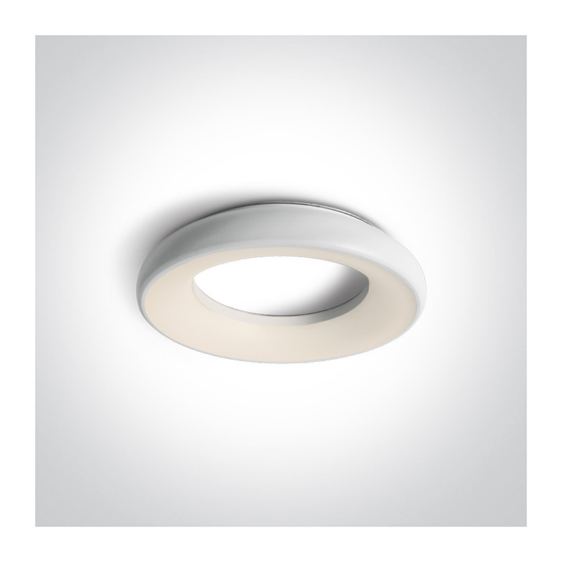 67402/W/W biały plafon LED 3000K 25W IP40 nieściemnialny zasilacz LED w zestawie