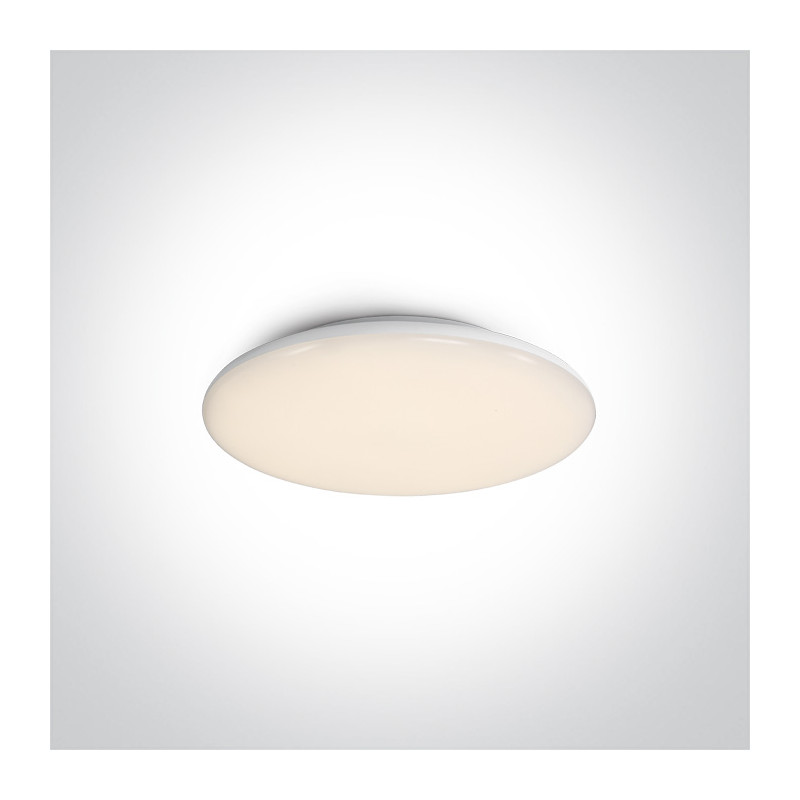 67404M/W/W biały plafon LED 3000K 12W IP40 nieściemnialny zasilacz LED w zestawie