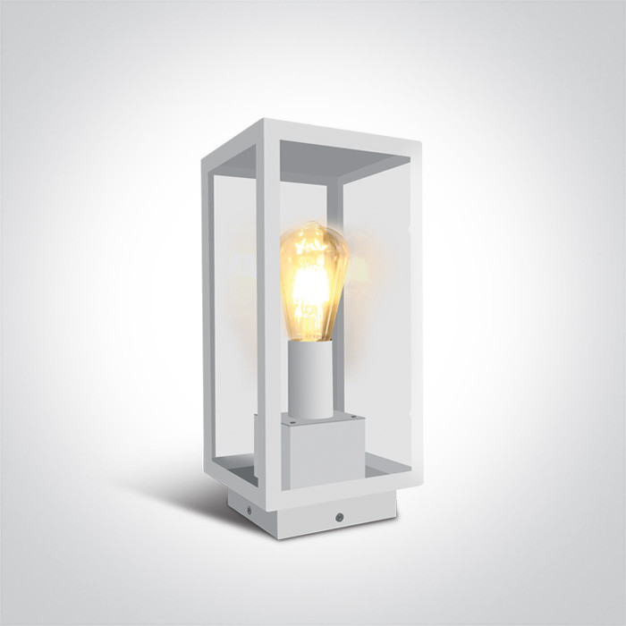 67406E/W biała lampa ogrodowa 40W  E27 stal nierdzewna 201 + szkło hartowane